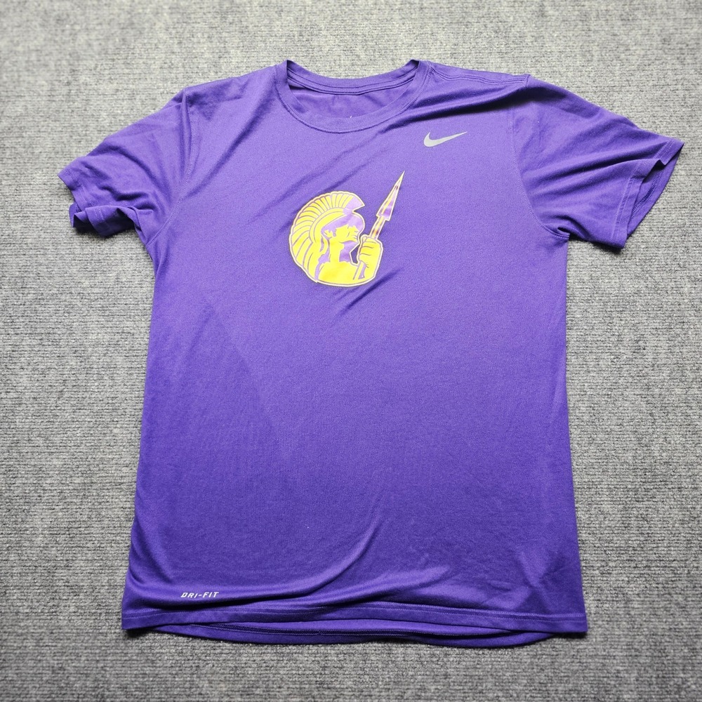 Nike Dri-FIT Mens Medium Purple Spartan Graphic Athletic Training T-Shirt